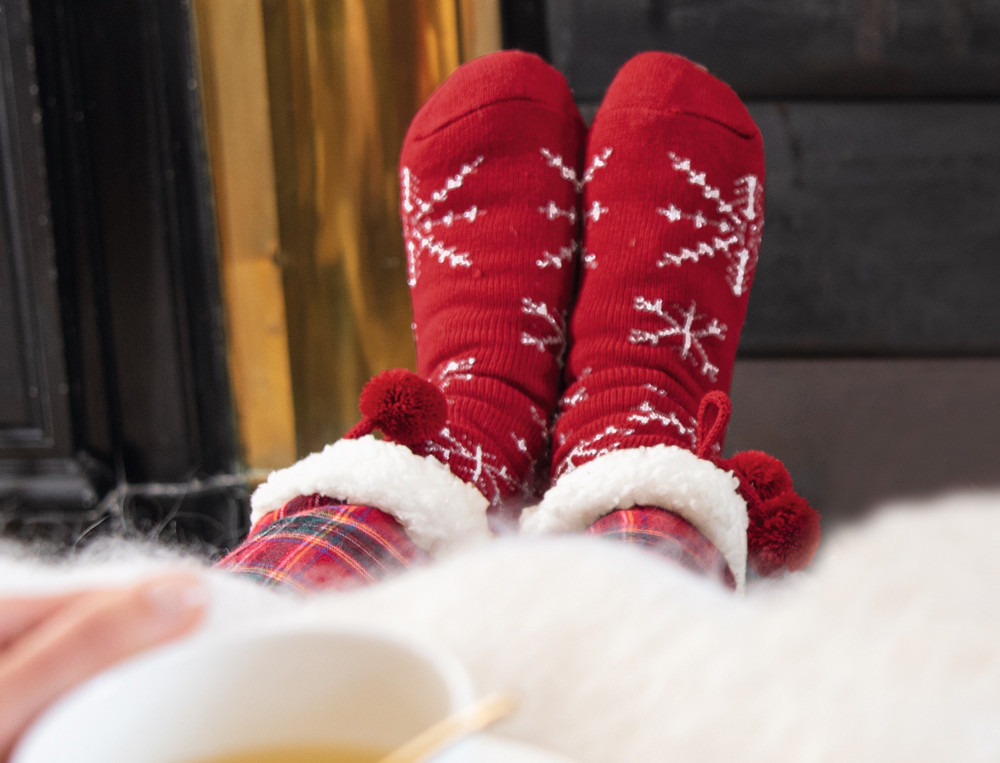 Chaussons chaussettes-Famille d'amour