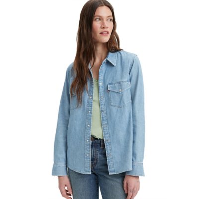 Chemise à manches longues femme Iconic Western Old Blue LEVIS