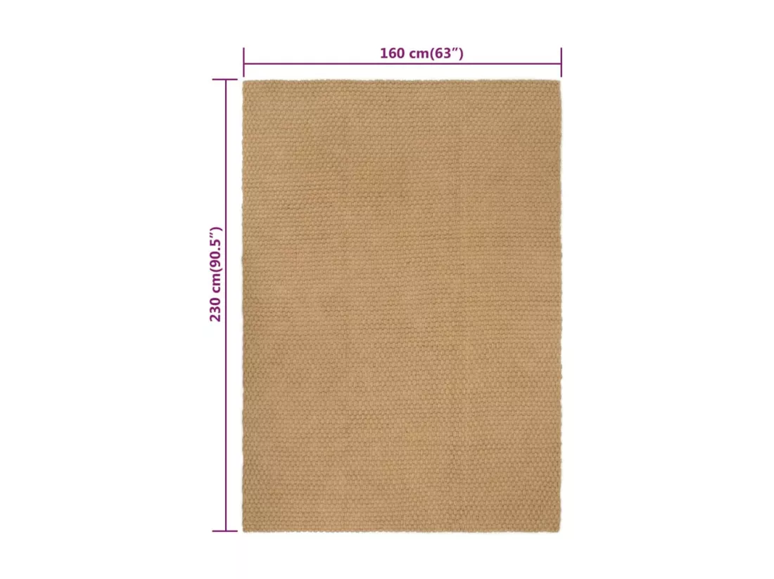 Prolenta Premium - Tapis rectangulaire l 160x230 cm Jute