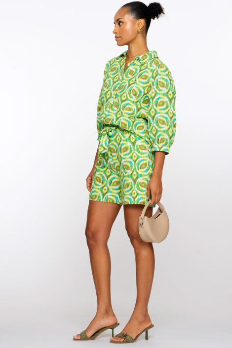 Geisha groene dames korte broek