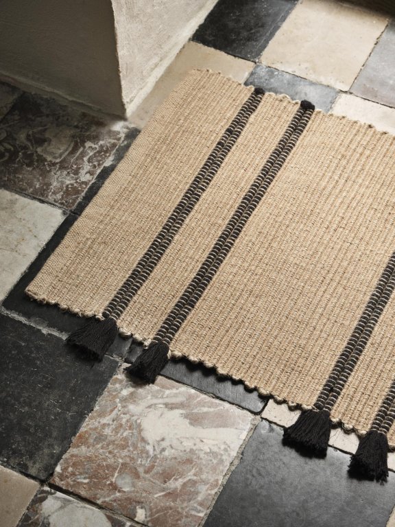 Broste Copenhagen Ezra deurmat 50x70 Natural/Black