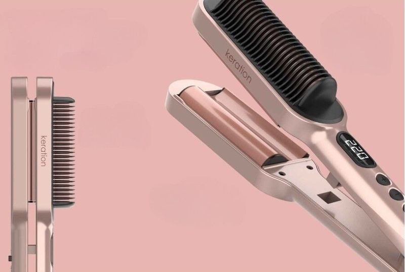 GA.MA - Keratine Waver & Brush Styler - Haarstylingsapparaat - Zwart - Keratine Coating