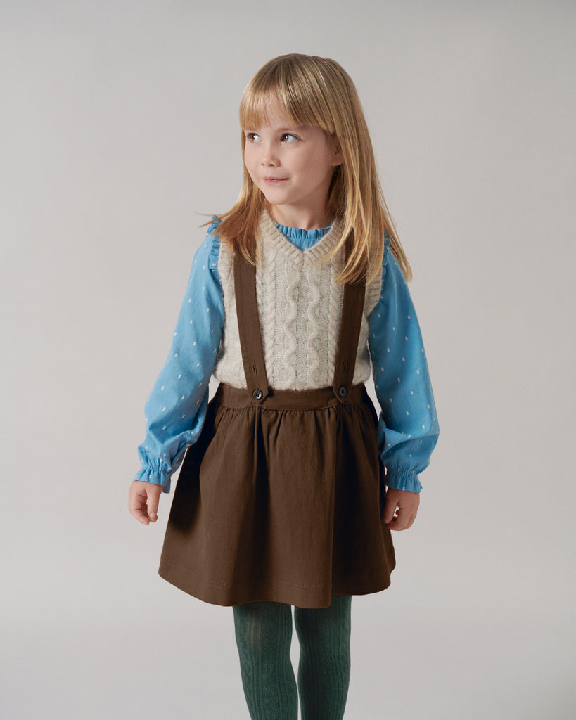 Takaia LS, Bluse - Clear Blue Dobby