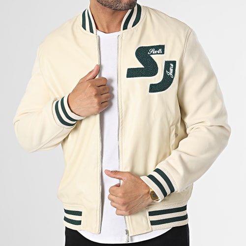 Veste Zippée Teddy M23350EJA Beige Vert
