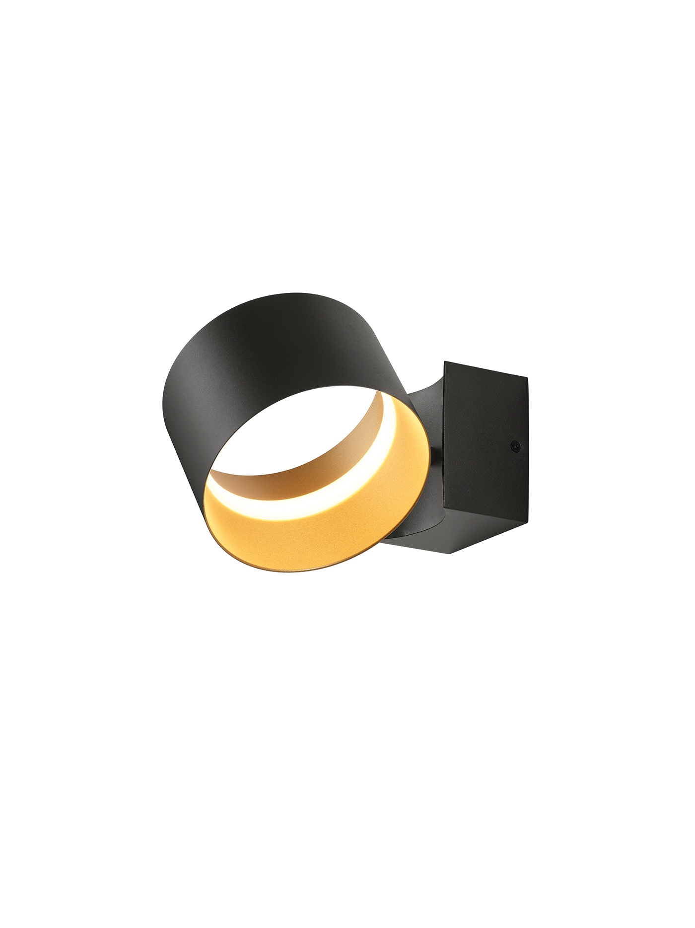 Musterring LED Wandleuchte MR LOOP schwarz-goldfarbig
