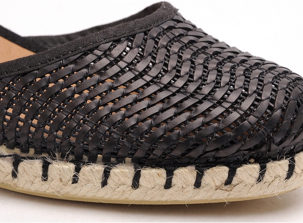 Verbenas nu pieds talons femme malena tresse noir
