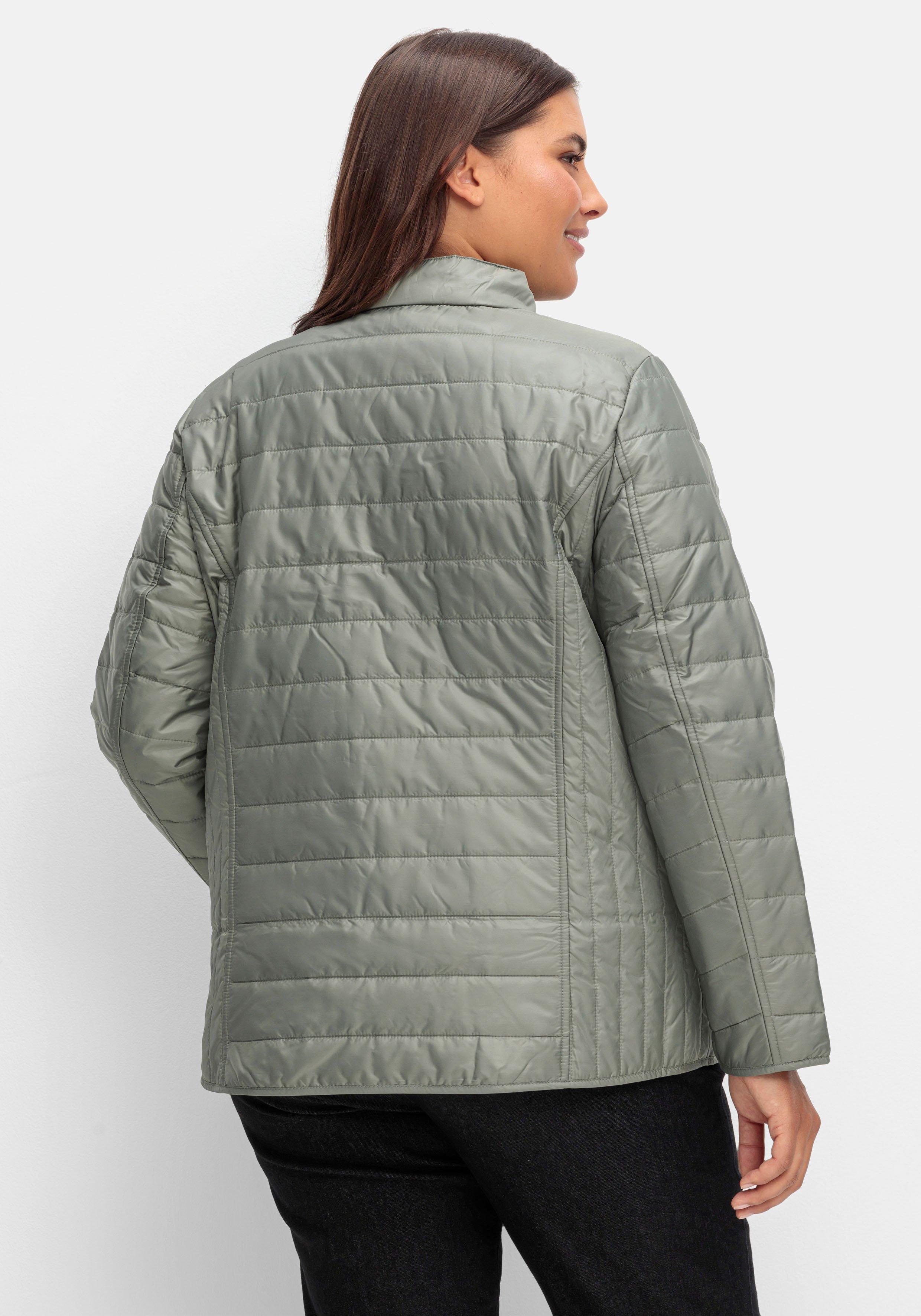 Leicht wattierte Steppjacke mit Stehkragen