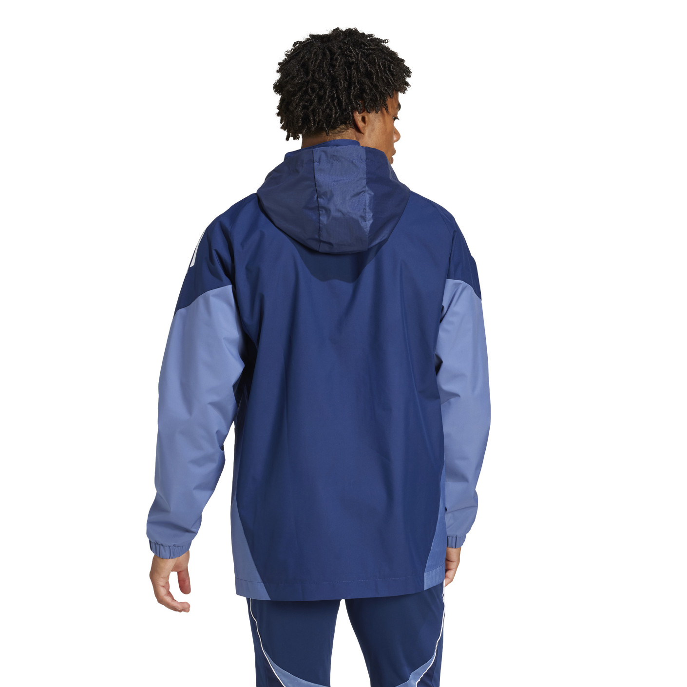 Adidas Tiro 25 Competition Allweather Jack Donkerblauw Lichtblauw