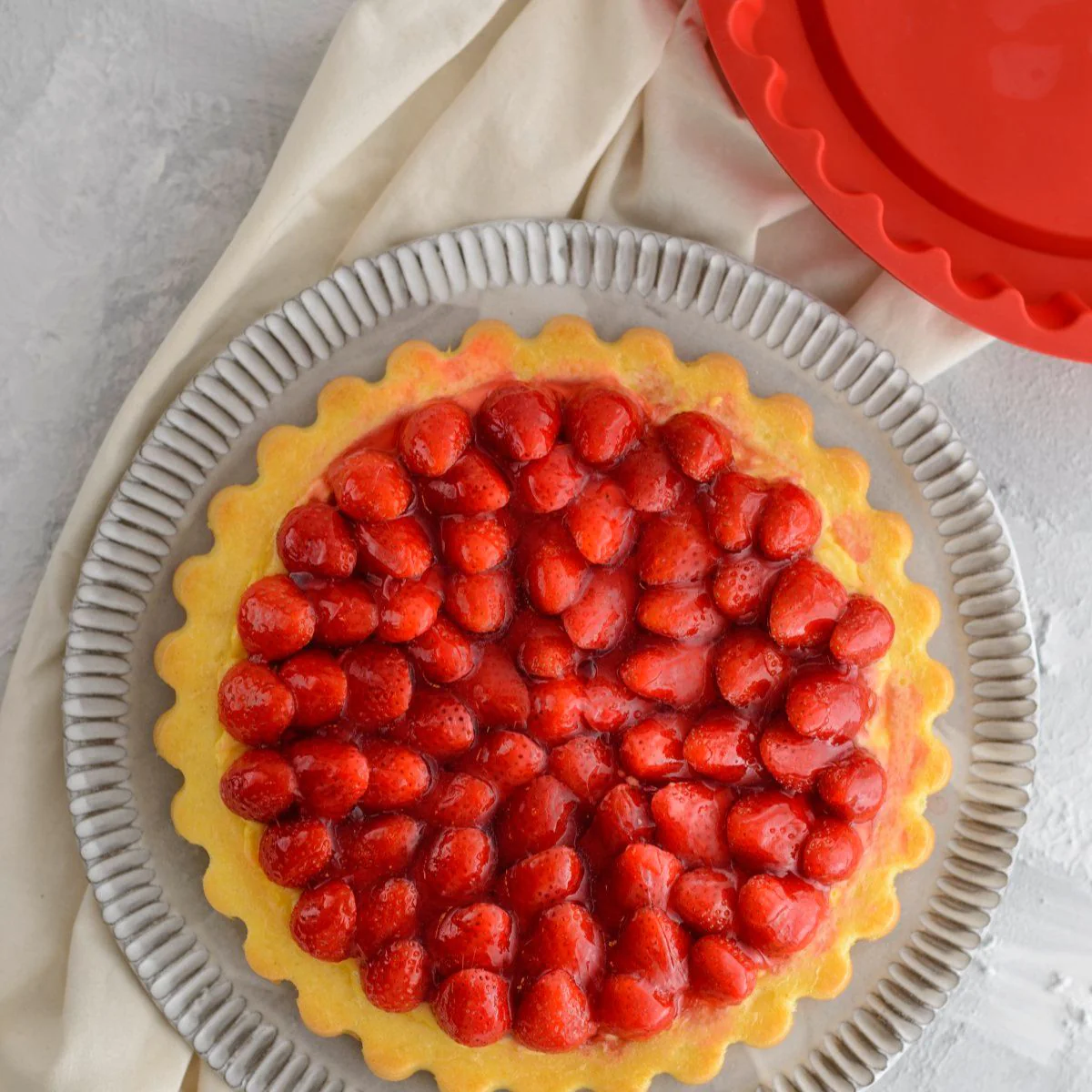 Moule à tarte en silicone rouge de 26 cm Dr. Oetker Flexxibel Love Dr.