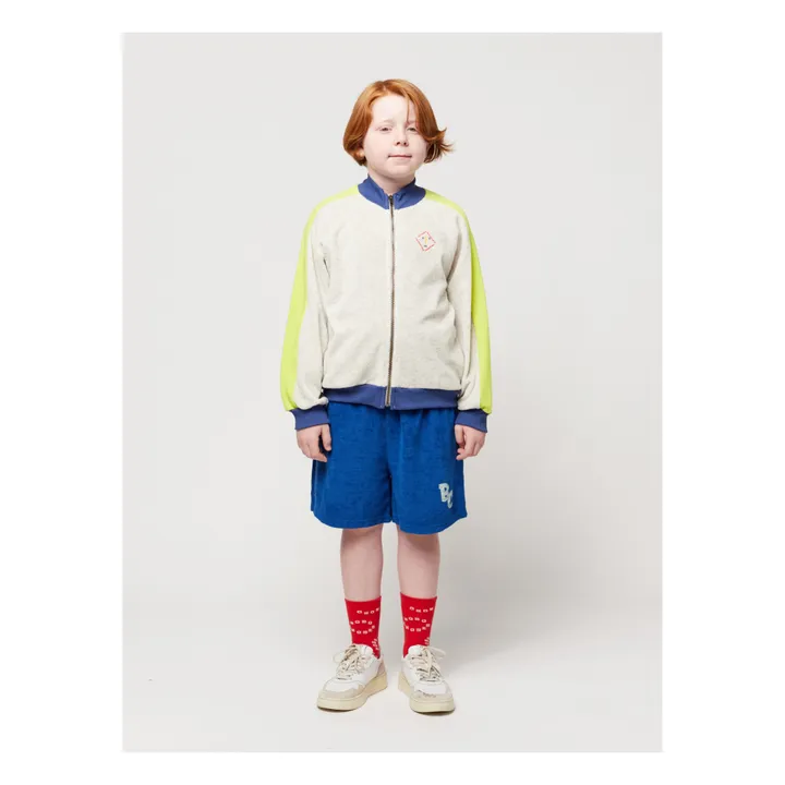 Bobo Choses Sweat Zippé Coton Bio Eponge Shadow | Gris