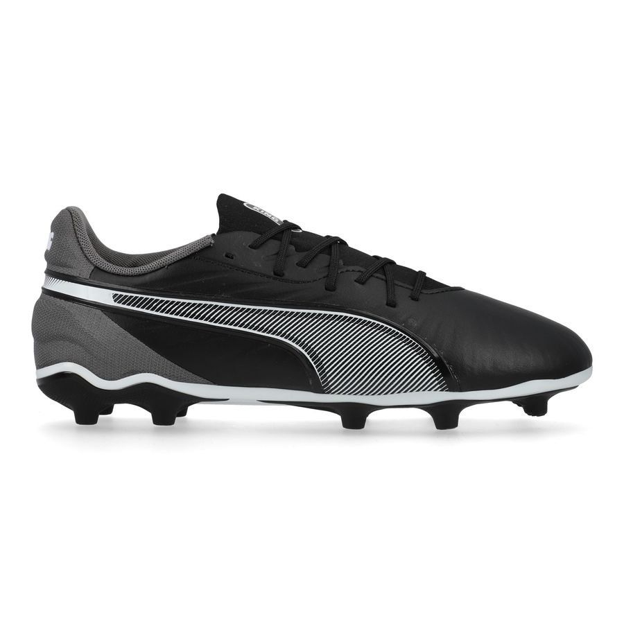PUMA King Match FG/AG Eclipse - Noir/Blanc/Cool Dark Gray Enfant