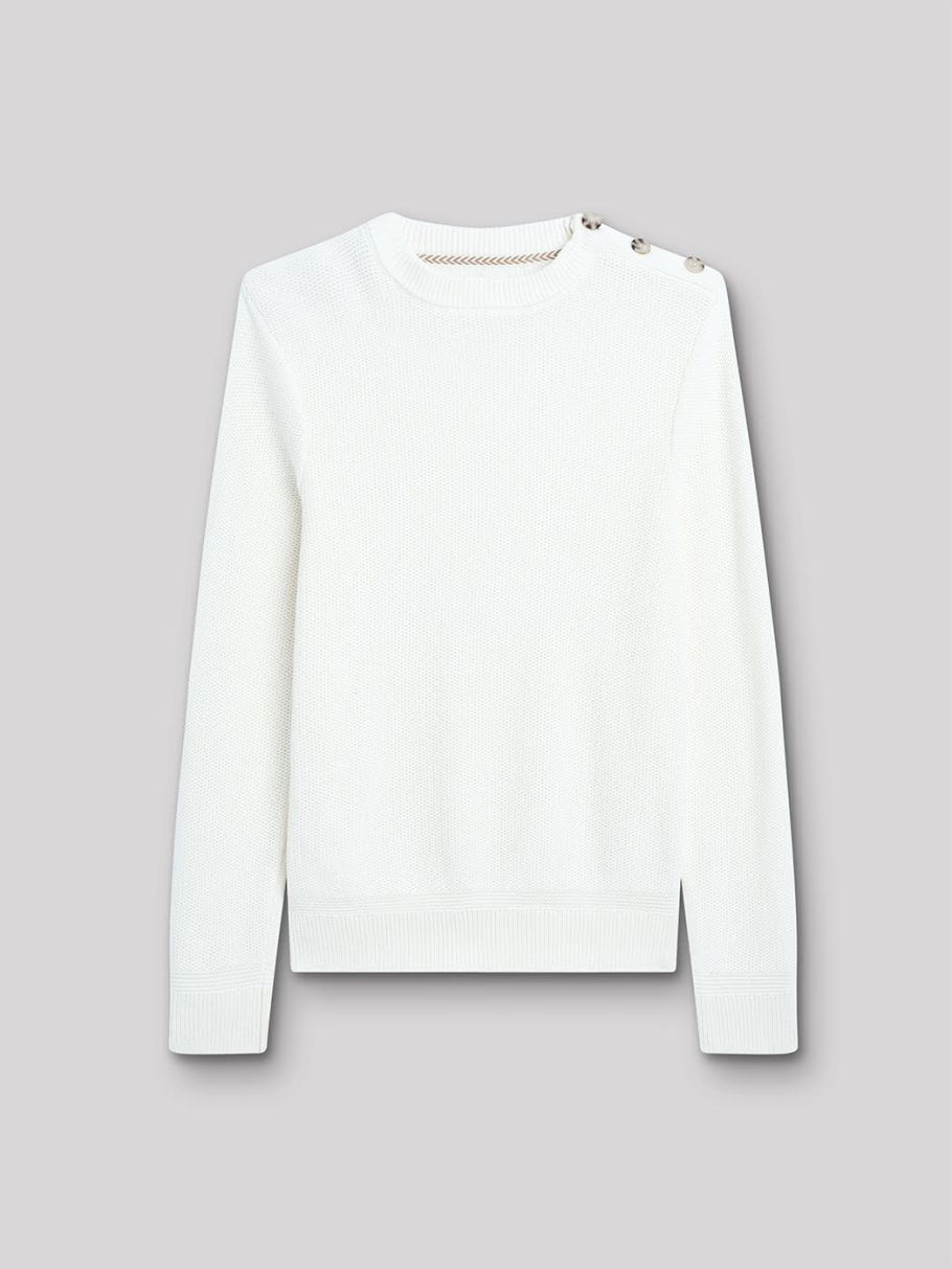 Pull col rond en coton