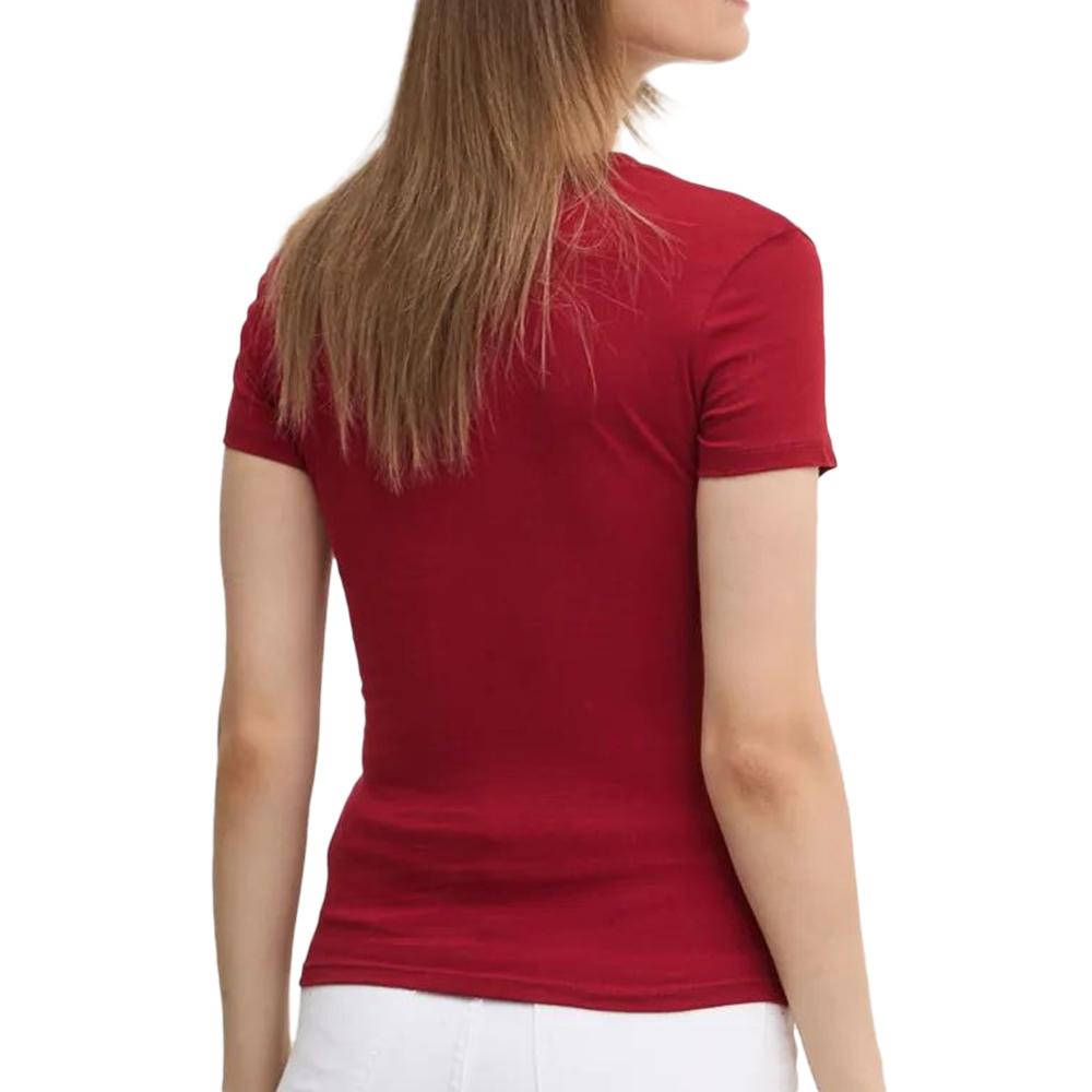 Tommy Hilfiger T-shirt Rouge Femme Tommy Hilfiger Slim Linear