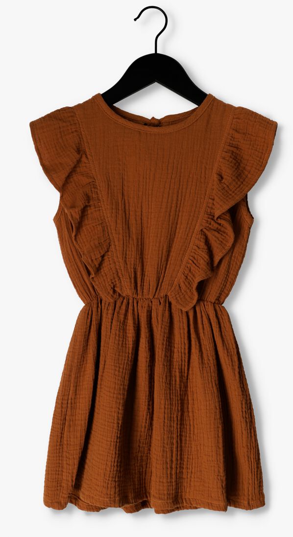 ALWERO bruine alwero mini jurk ruffles