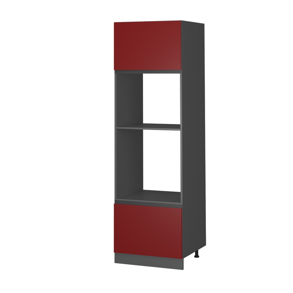 Vicco Mikrowellenschrank Küchenschrank Küchenmöbel R-Line J-Shape Anthrazit Rot 60 cm modern