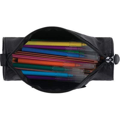 Trousse ronde Kaporal Boy - 1 compartiment - noir et motif camouflage - Oberthur