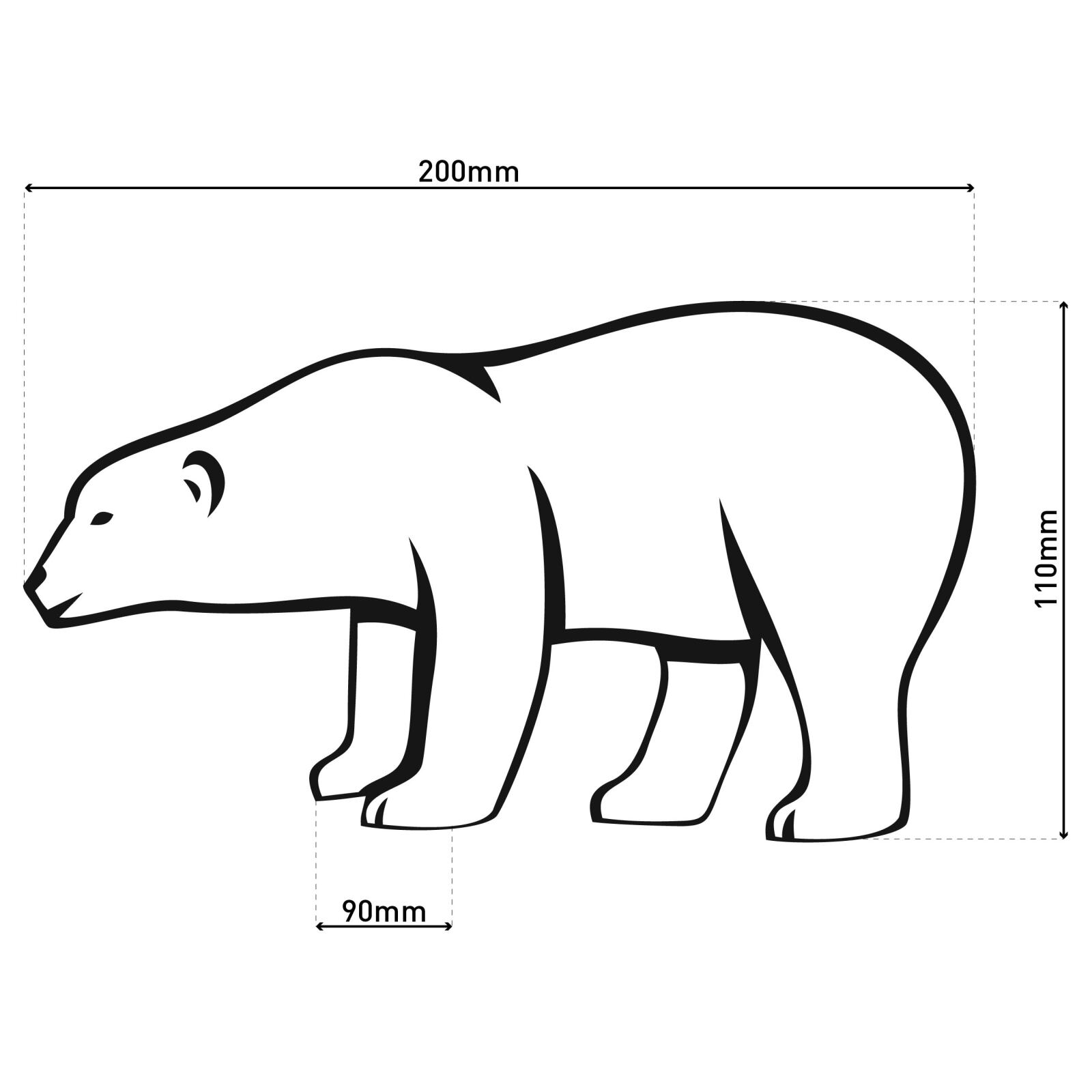Eisbär-LED-Dekoleuchte - weiß - 20 cm breit
