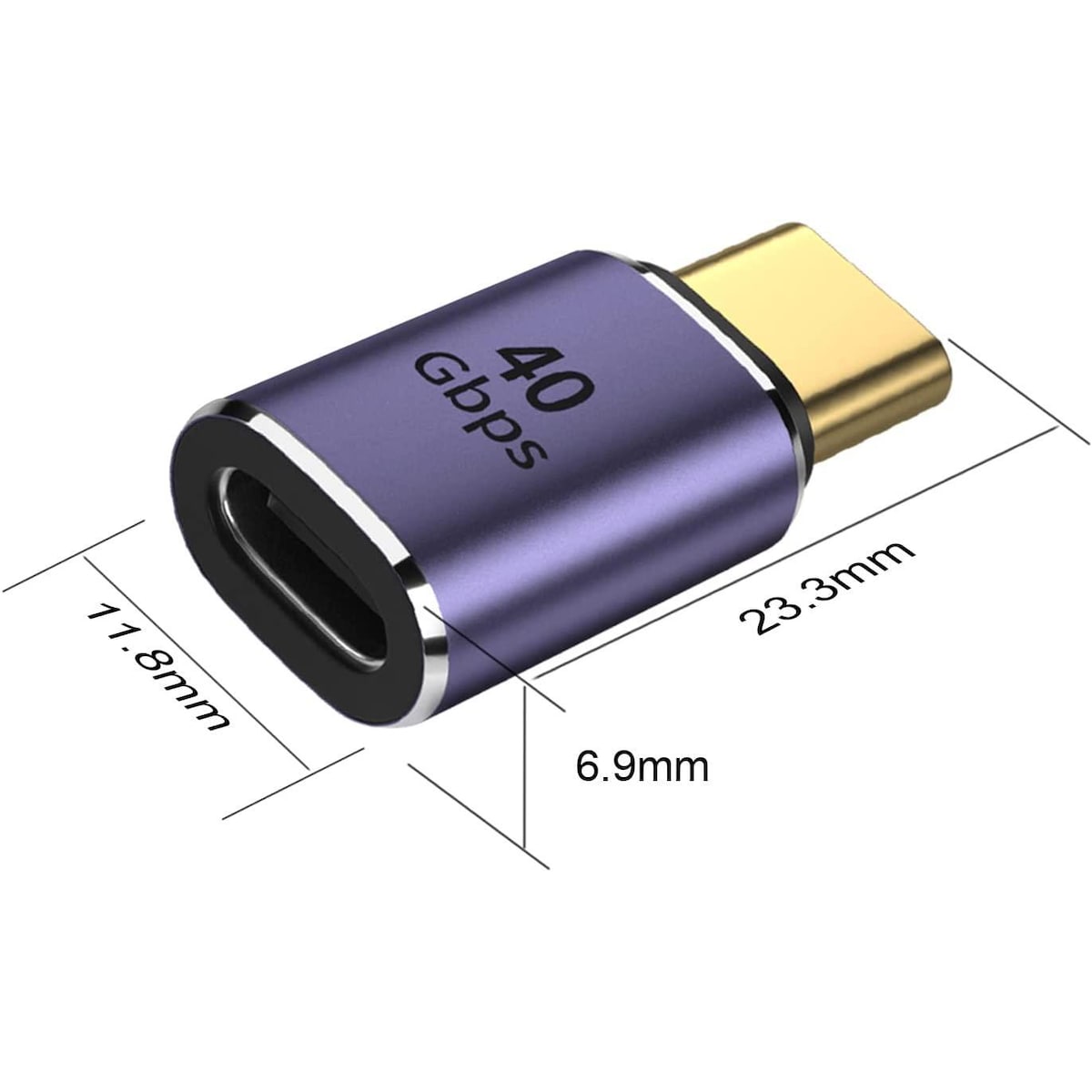 NÖRDIC USB4 adapter hann til hunn 40G 8K30Hz PD100W