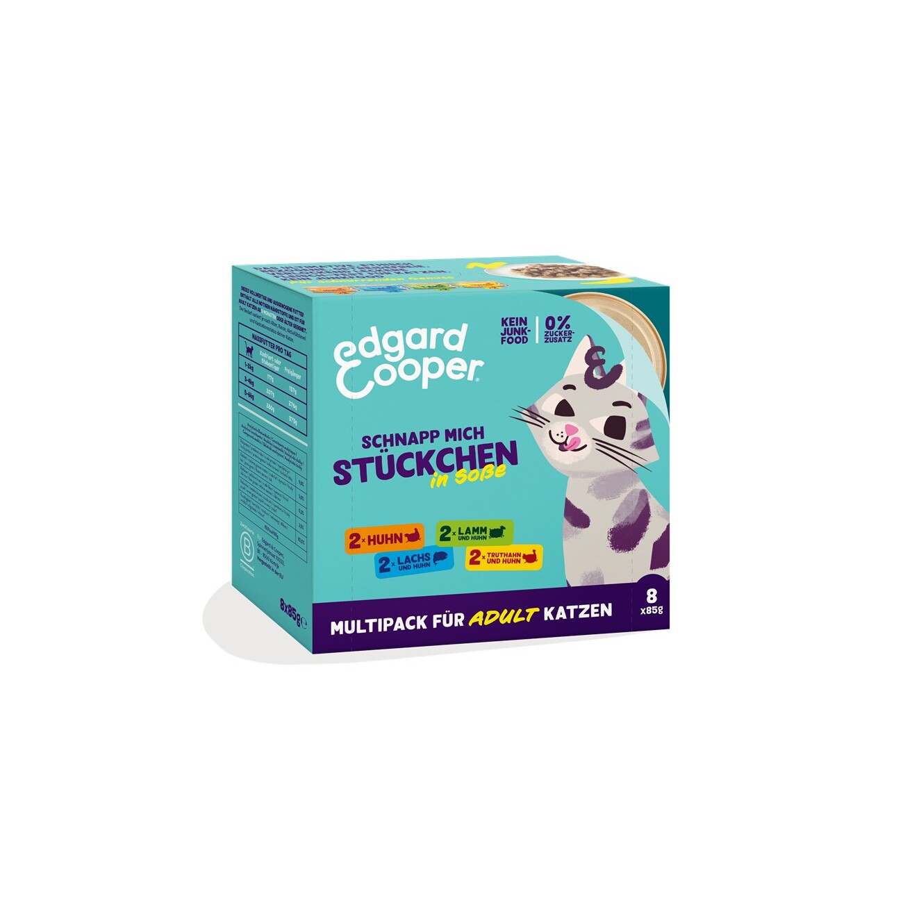 Edgard & Cooper Adult Stückchen in Soße Multipack 8x85g