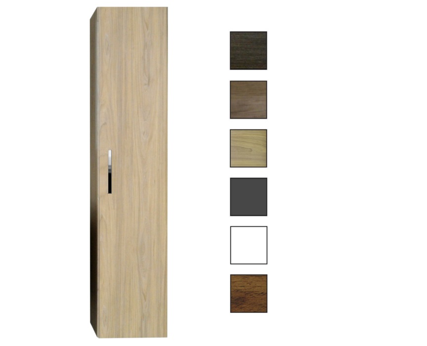 Sanicare kolomkast met chromen greep 33,5x160x32cm grey-wood