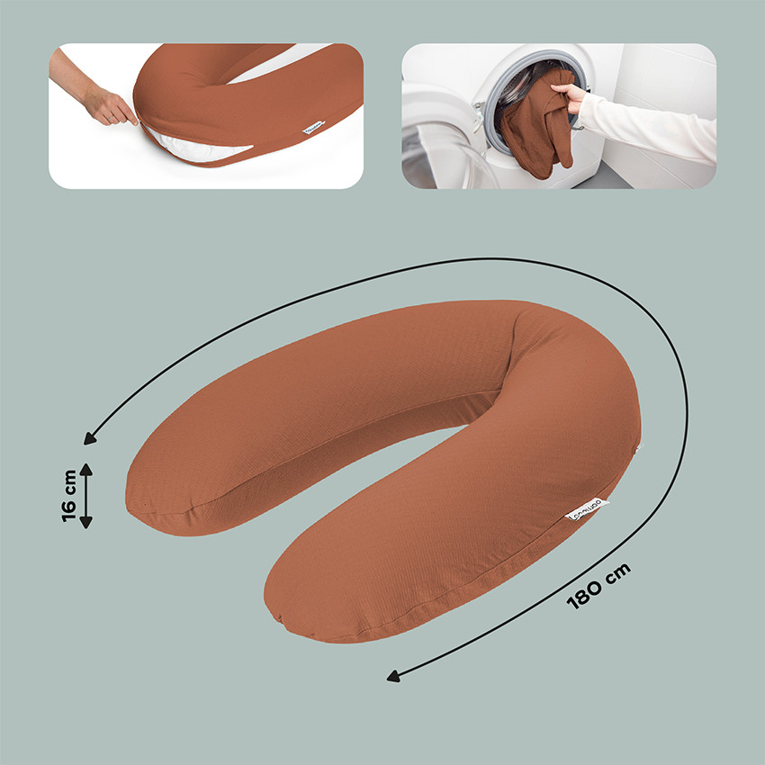 Coussin de maternité Doomoo Tetra - Terracotta