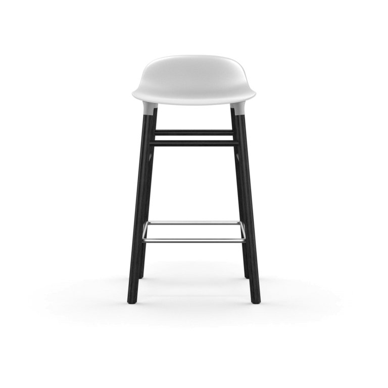 Normann Copenhagen Form Barstool barkruk 65cm met zwart onderstel zwart