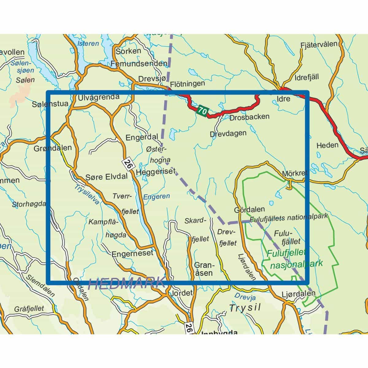 Nordeca Topo 3000 1:50 000 Trysil nord