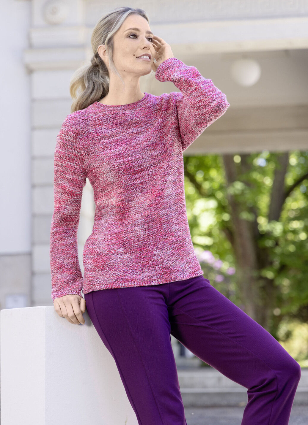 Pullover mit Reiskornstruktur