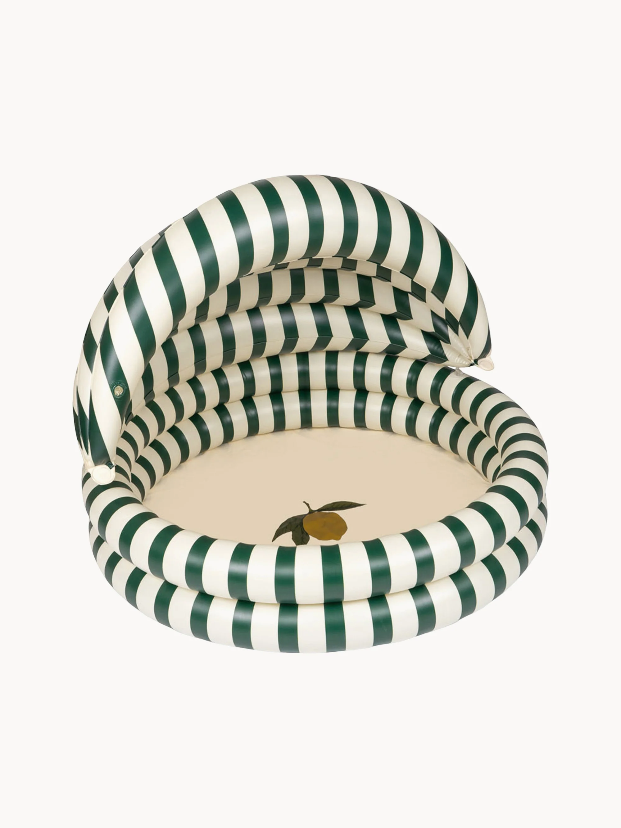 Opblaasbaar kinderzwembad Green Stripe met luifel, Ø 110 cm