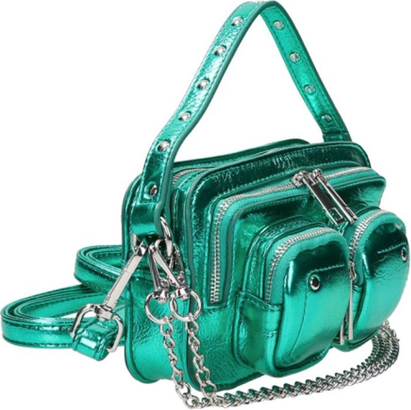 Nunoo Kleine Crossbodytas / Schoudertas Dames Helena Recycled Cool Groen