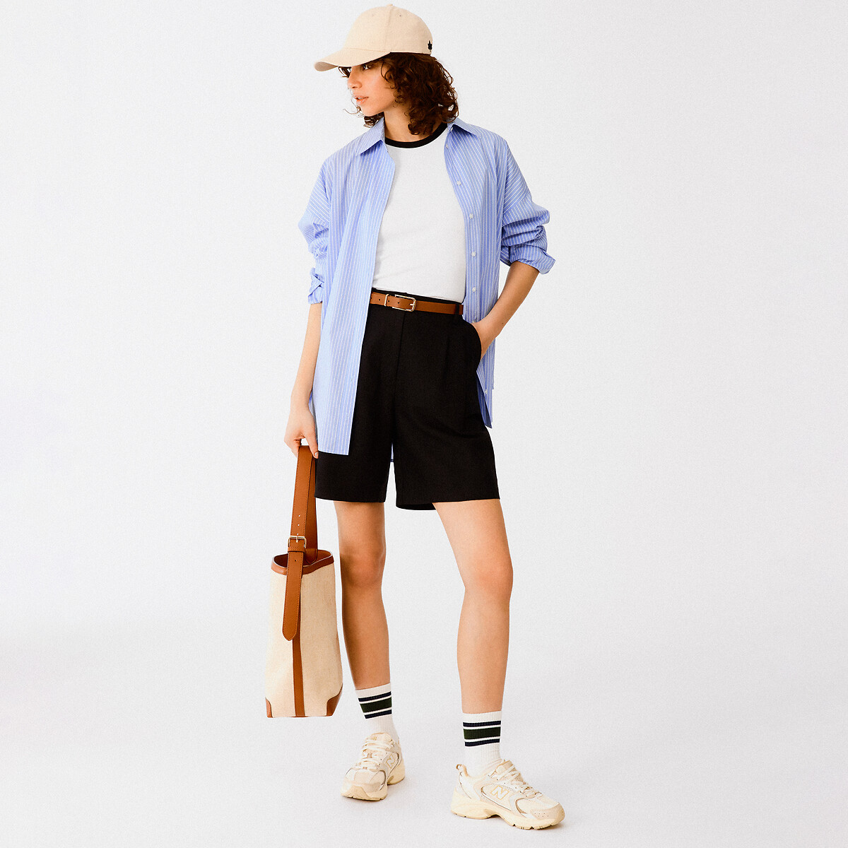 COLEÇÕES LA REDOUTE<br>Camisa listrada folgada, modelo exclusivo APOLLINE