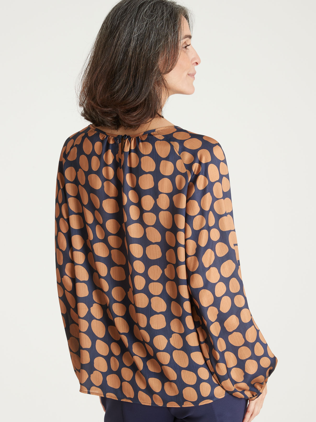 Blouse ample voile satiné