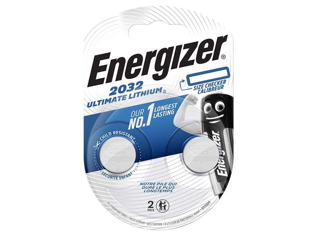 PILHA ULTIMAT LITHI ENERGIZER CR2032 BL2 4X80X120