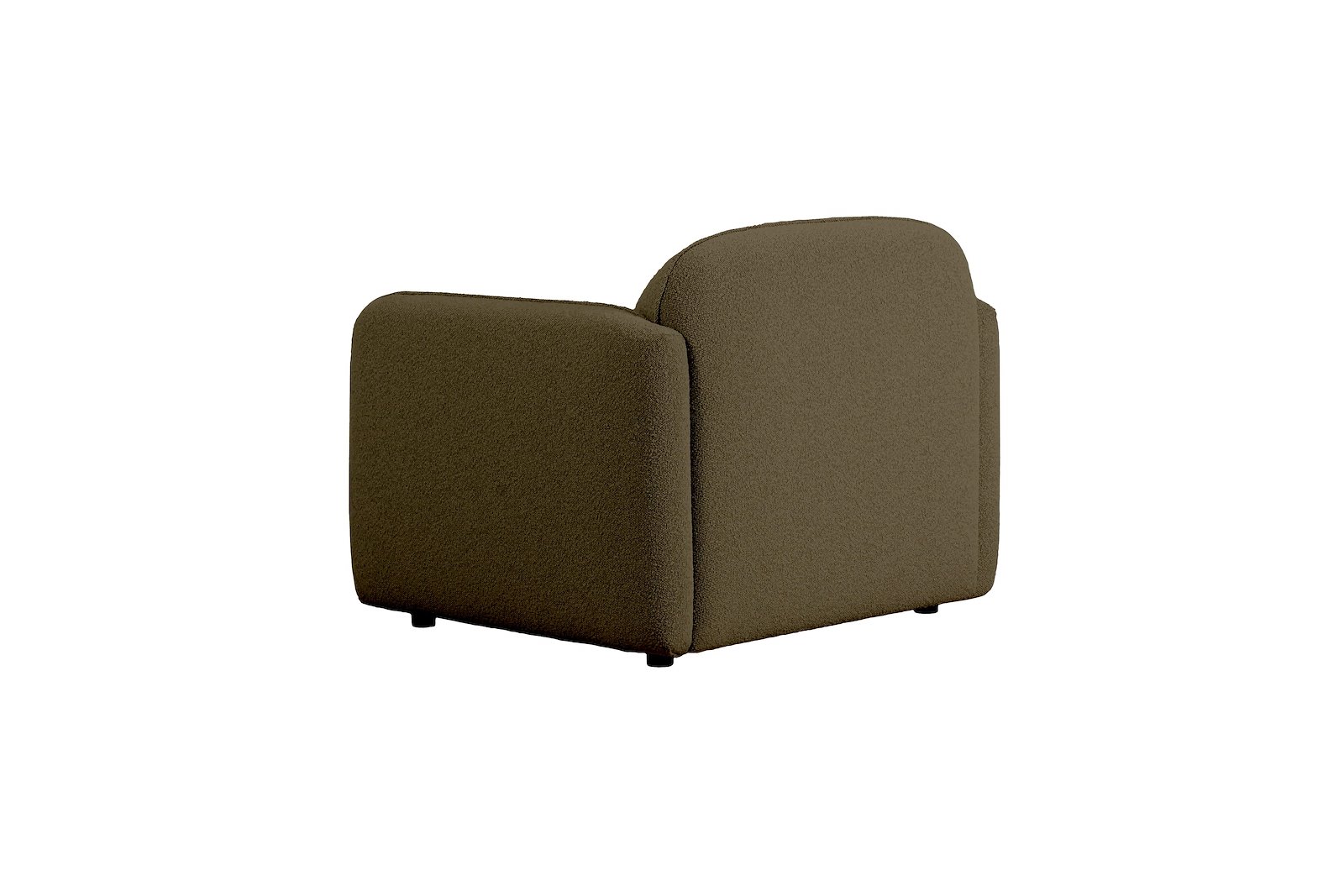 Fluff Hvilestol Tekstil Copenhagen Boucle 500 Green med sorte ben
