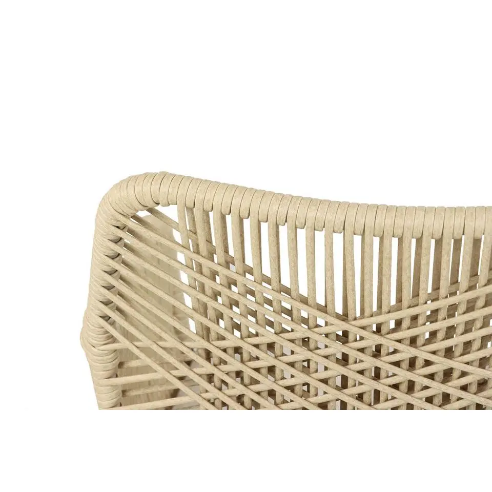 Tuinset 4 personen 200 cm Aluminium/wicker Taupe Coco Vedra/Brighton