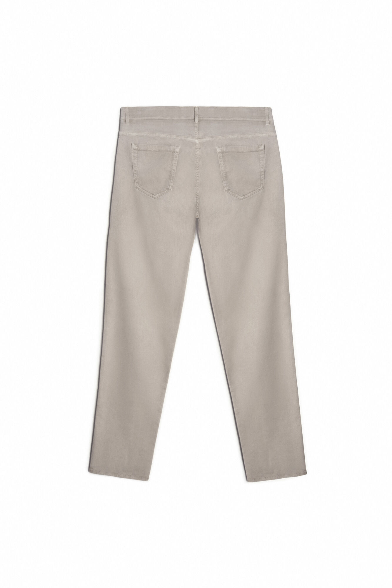 Calça slim de 5 bolsos - Cinza