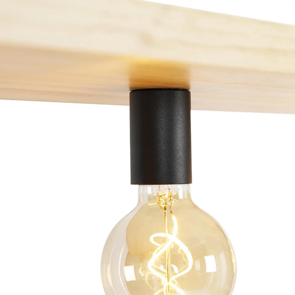 Qazqa hanglampen shelf zwart e27