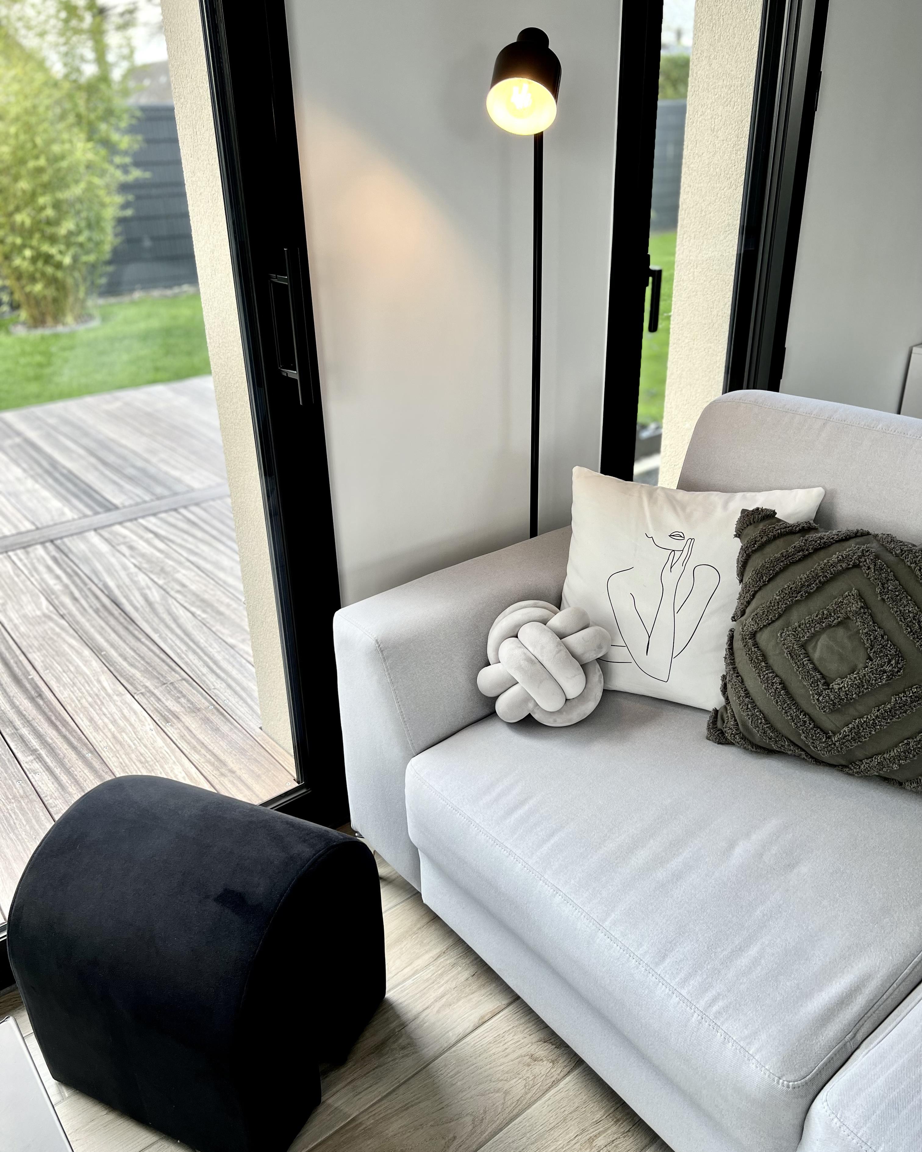 Set van 2 sierkussens MEADOWFOAM Katoen 45 x 45 cm Wit abstract patroon