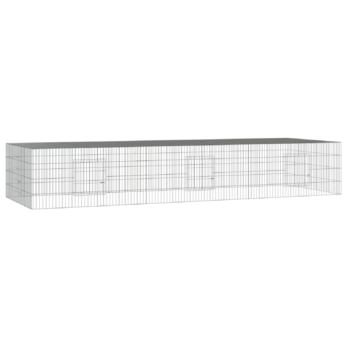 VidaXL Cage à lapin - 3 panneaux - 325x109x54 cm