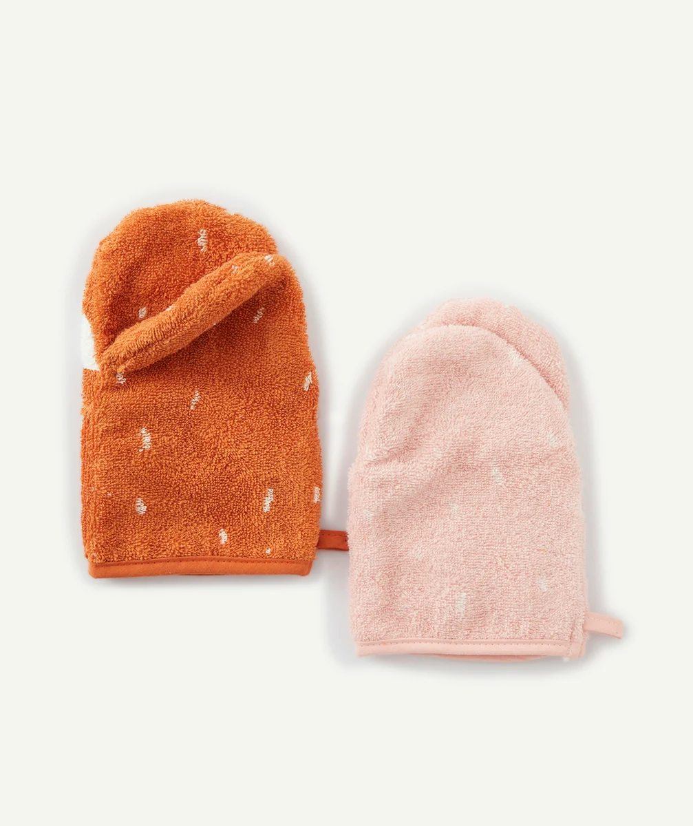 TRIXIELOT DE 2 GANTS DE TOILETTES ANIMAUX BÉBÉ