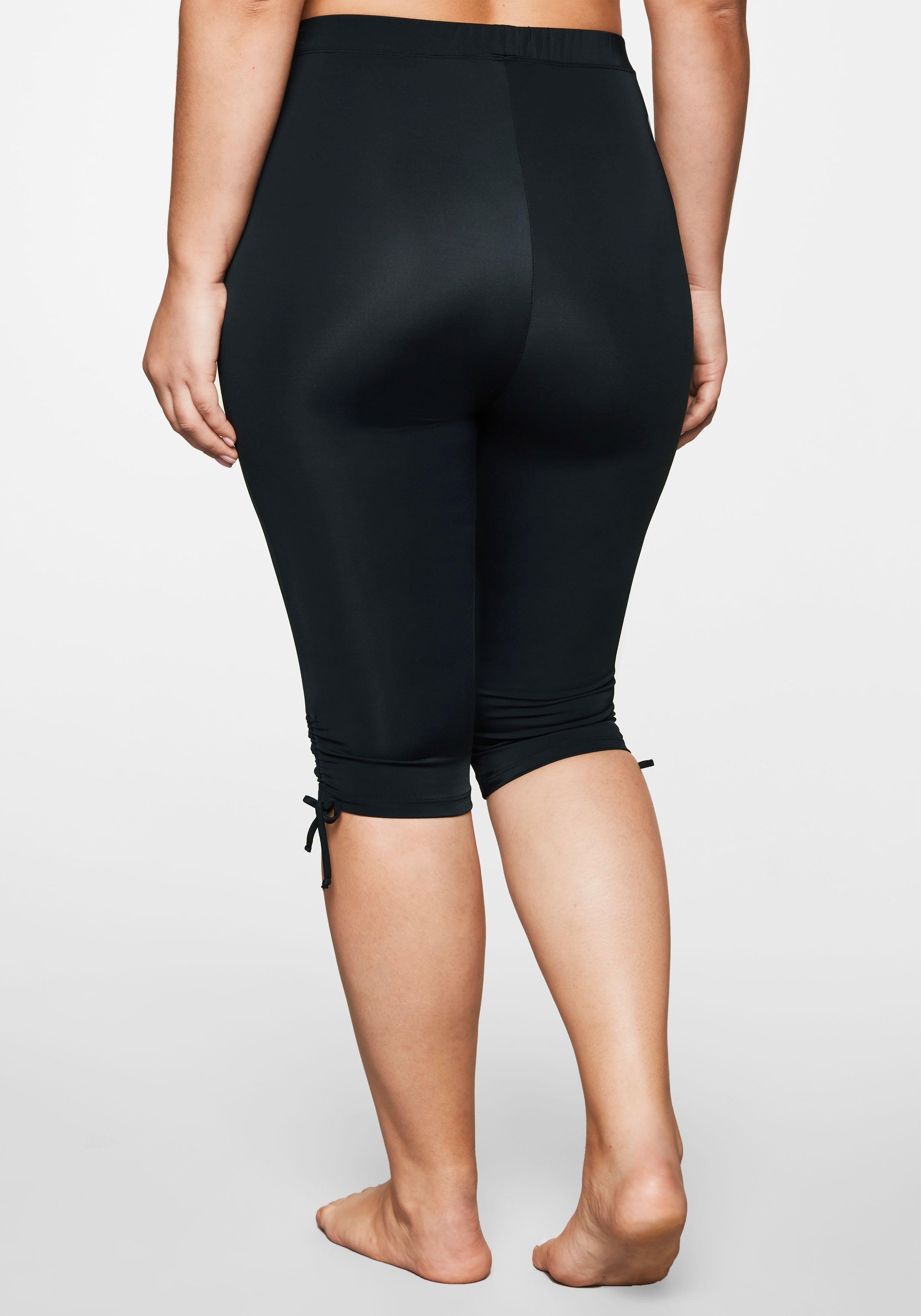 Badehose mit Raffung, Shape-Caprischnitt
