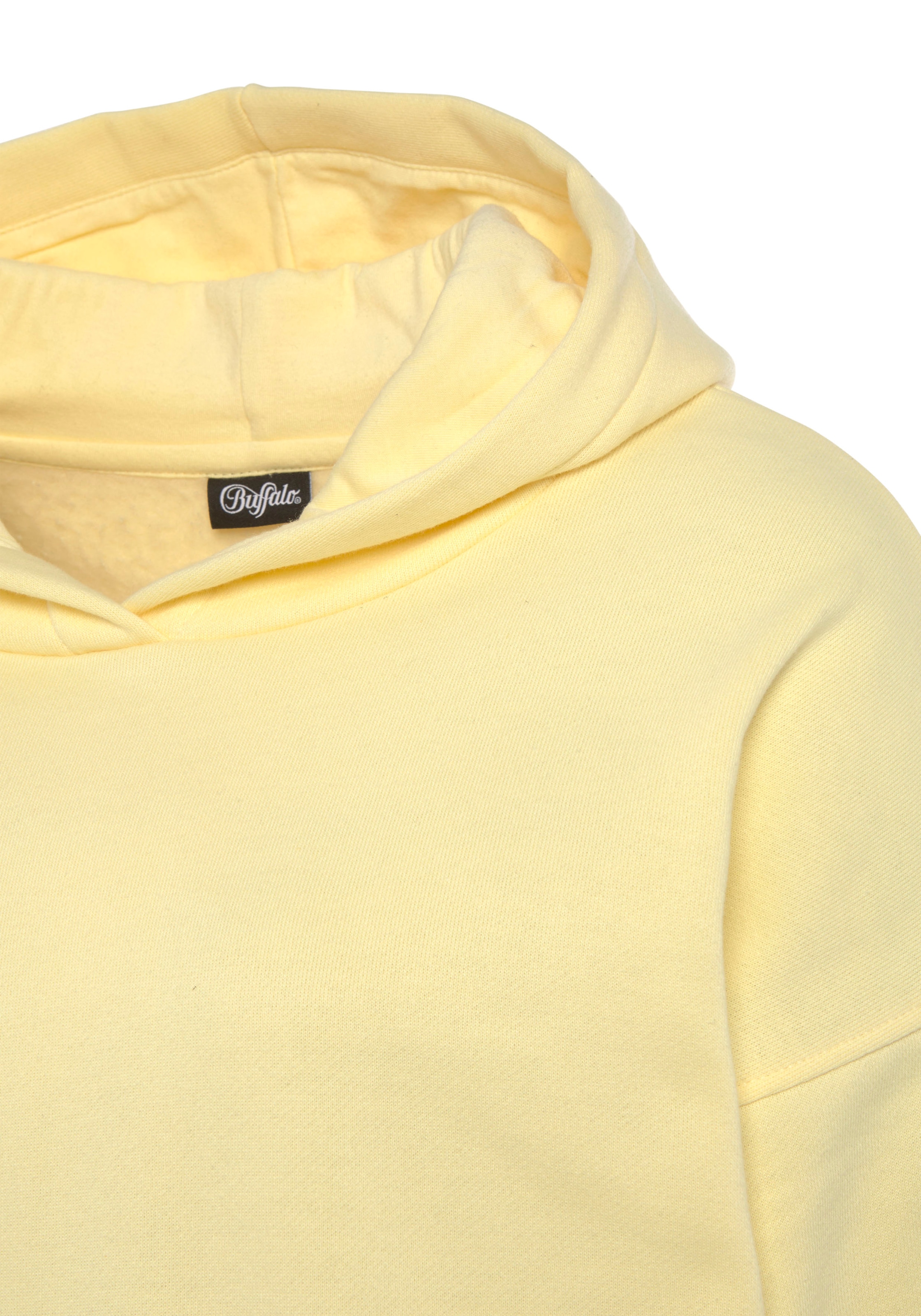 Buffalo Hoodie , Kapuzensweatshirt mit Rückenprint und Rippbündchen, Loungewear