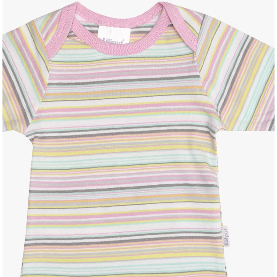 Liliput Kurzarm-Bodys 2er-Set rosa und weiß