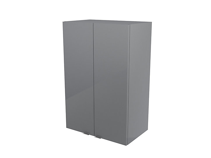 Armoire de salle de bains GoodHome Imandra gris L.60 x H.90 x P.36 cm