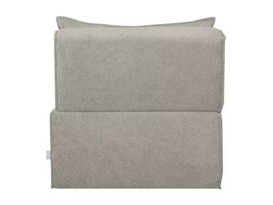 Chauffeuse 1 place convertible en tissu effet velours taupe VICTOR