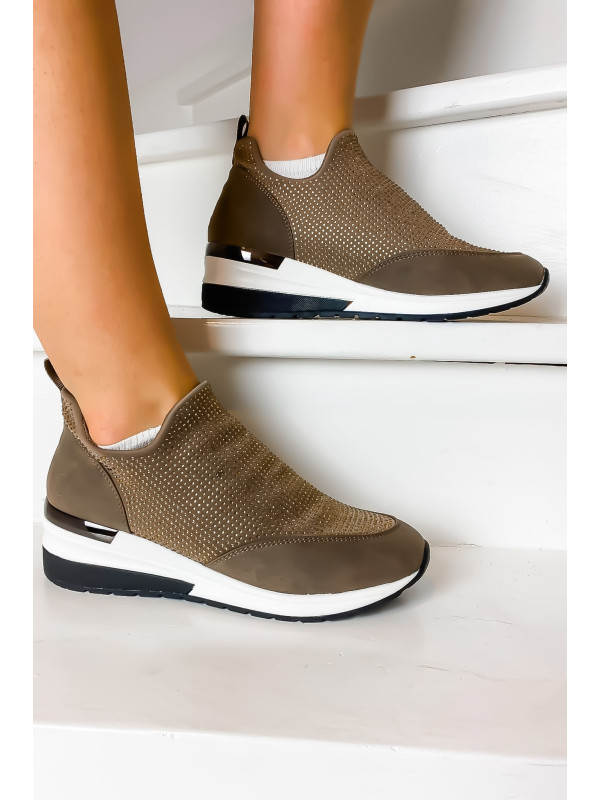 Baskets Iroshi lycra Taupe - Reqins