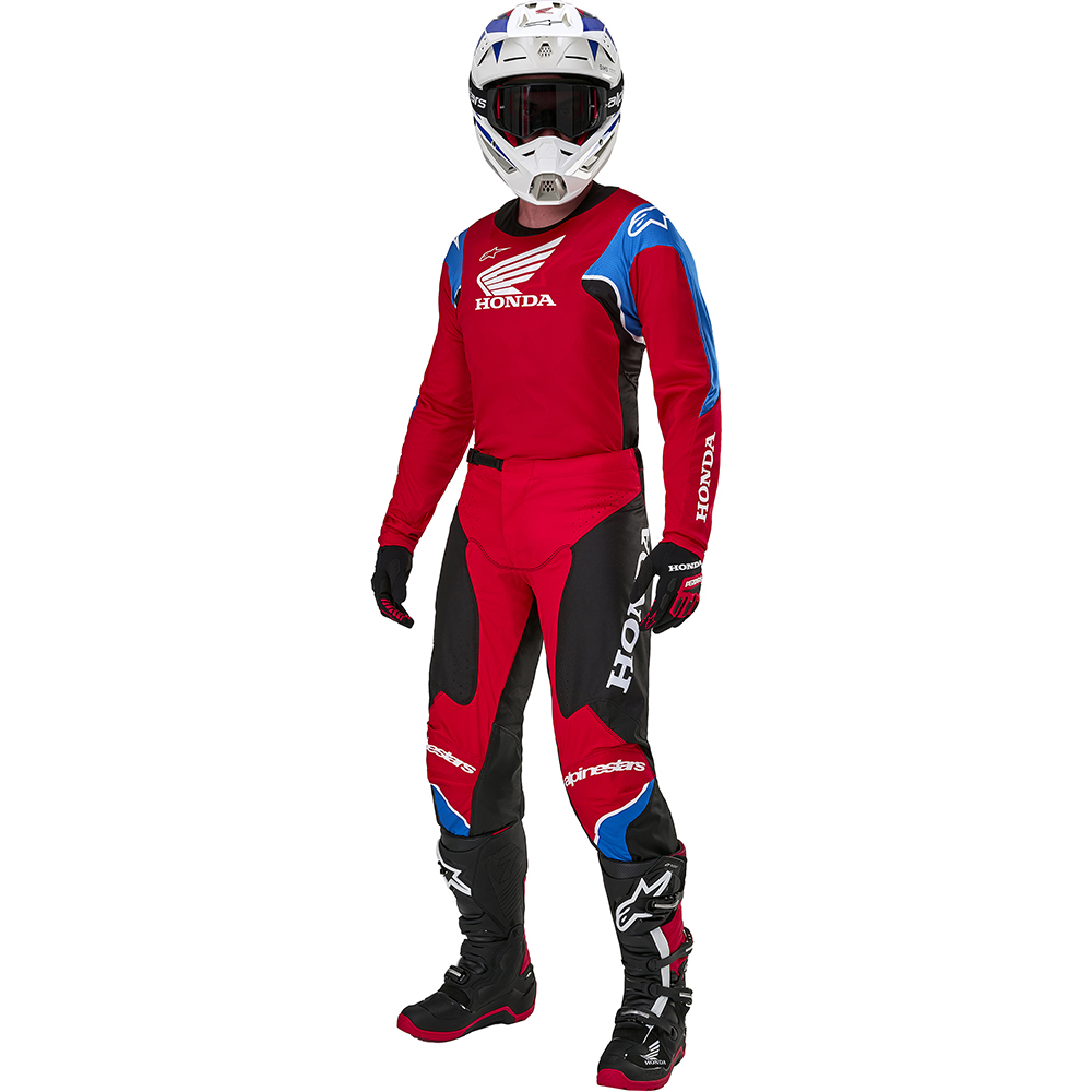 Alpinestars - Pantalon Racer Iconic Honda Rouge / Noir / Bleu / Blanc