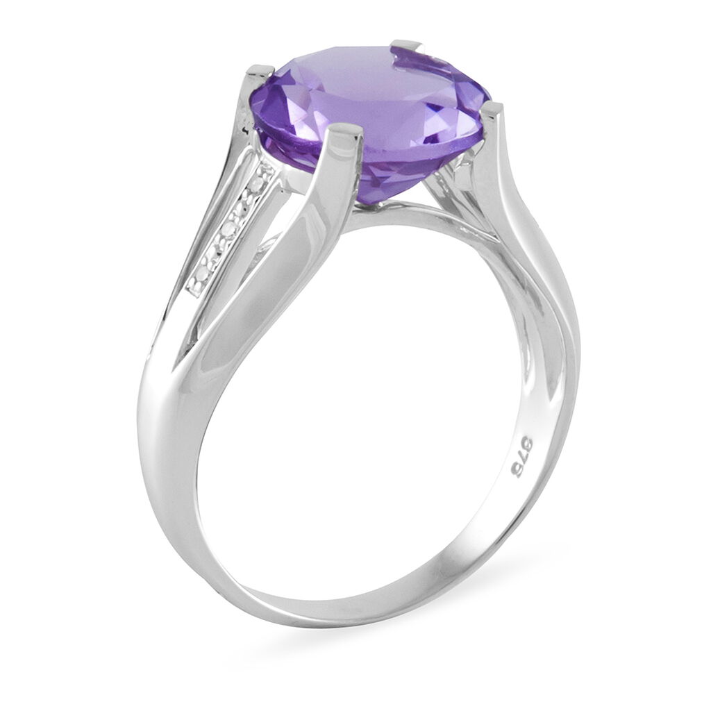 Bague Cecile Or Blanc Topaze Et Diamant