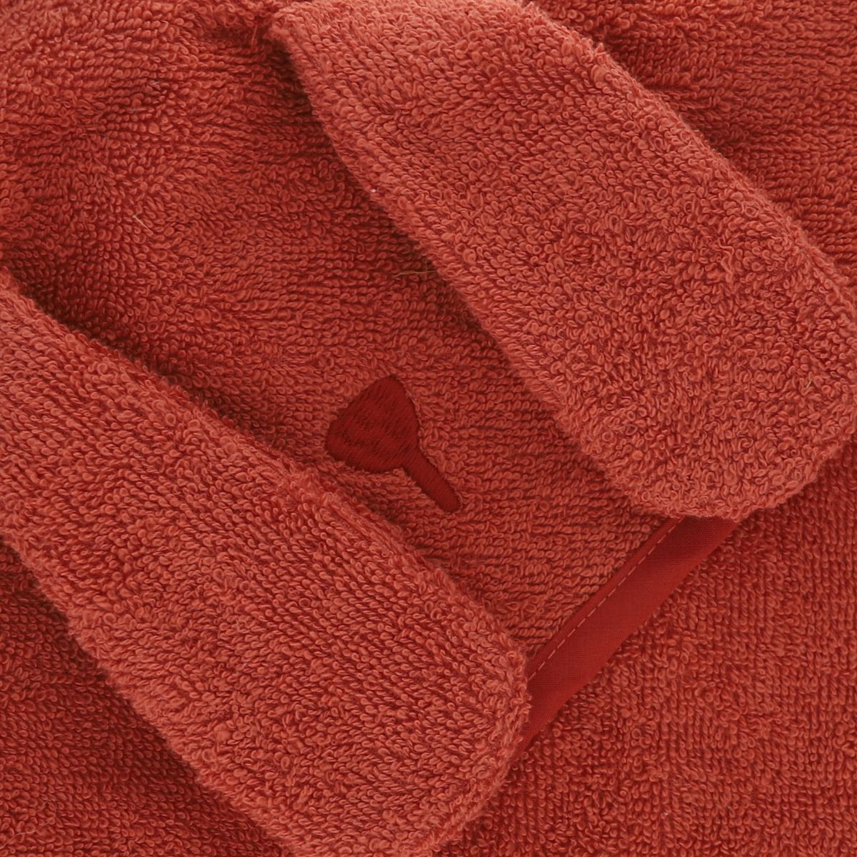 Cape de bain lapin terracotta 75x75 cm Amande
