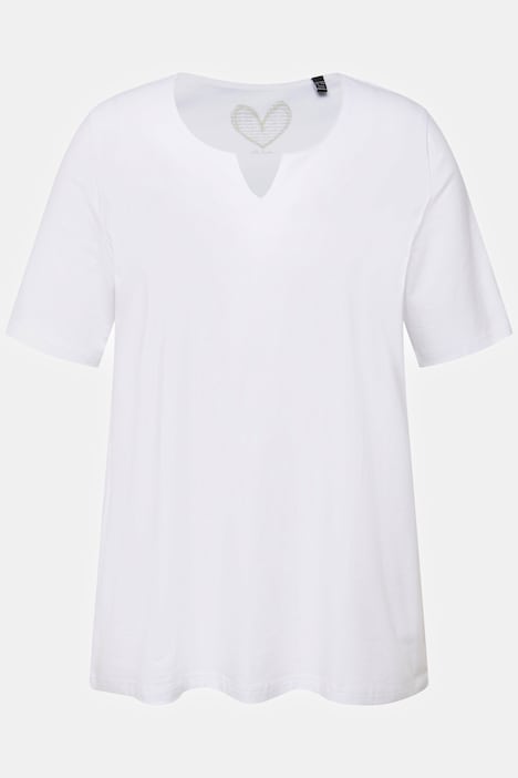 T-Shirt, Tropfenausschnitt, A-Line, Halbarm